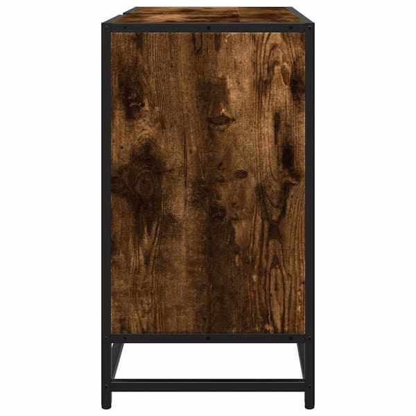 vidaXL Tvättställsskåp rökfärgad ek 65x33x60 cm konstruerat trä