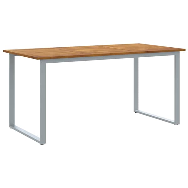 vidaXL Trädgårdsmöbelset 5 pcs Grå Massivt Akaciaträ