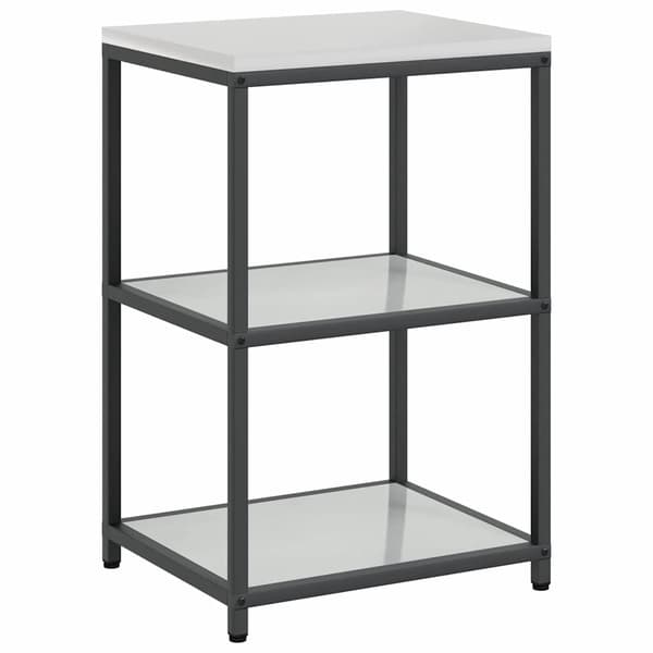 vidaXL Köksförvaringsset med hylla 3 pcs Silver Galvaniserat Stål