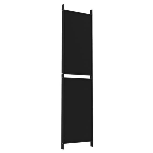 vidaXL Romdeler 4 paneler svart 200x200 cm stoff
