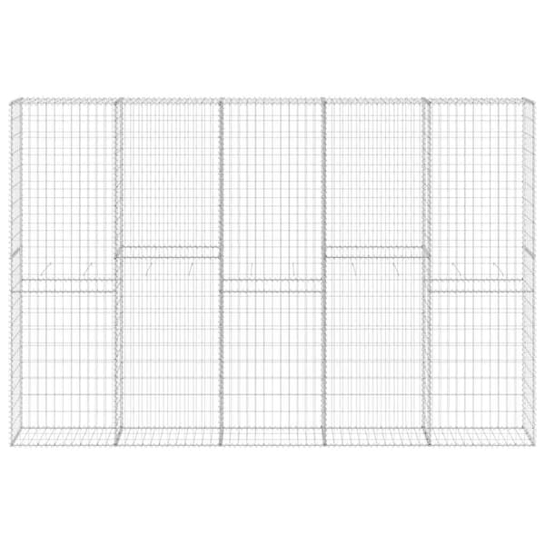 vidaXL Gabionmur galvaniserat stål 300x30x200 cm