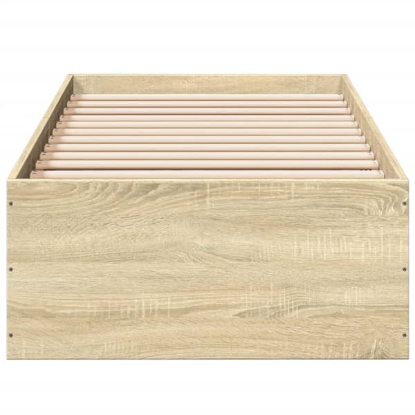 vidaXL Sengeramme sonoma eik 100x200 cm konstruert tre