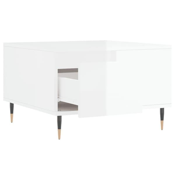 vidaXL Soffbord vit högglans 55x55x36,5 cm konstruerat trä