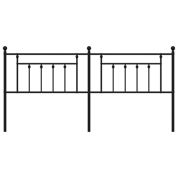 vidaXL Utskiftbar sengegavl i metall svart 200 cm
