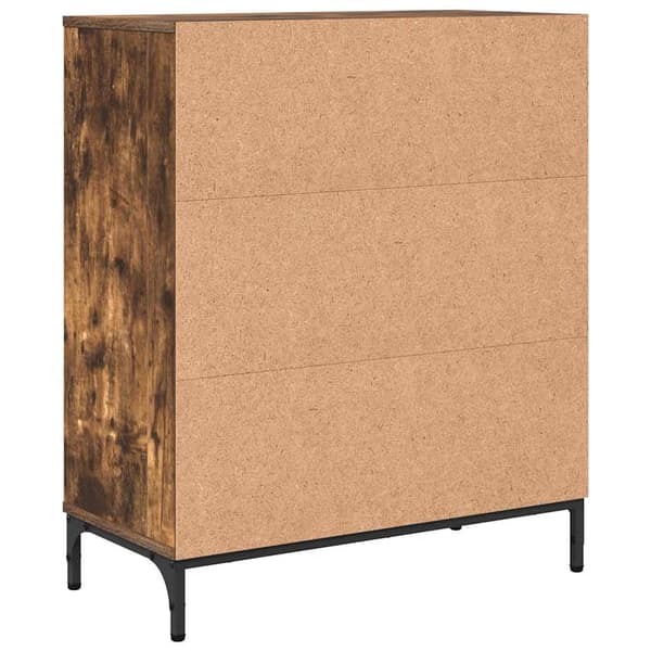 vidaXL Serviesskap Røkt eik 69,5 x 33 x 82 cm Konstruert tre