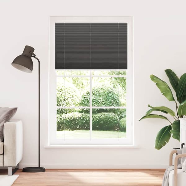 vidaXL plisségardin sort 115x200 cm Stoff Bredde 114,4 cm Polyester