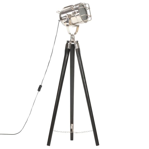 vidaXL Gulvlampe med stativ heltre mango 97 cm svart