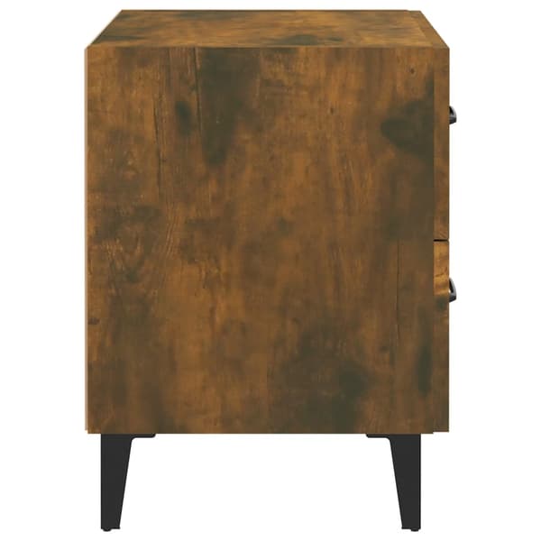 vidaXL Nattbord røkt eik 40x35x47,5 cm