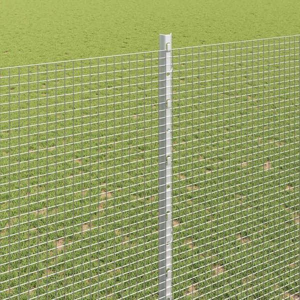 vidaXL Gjerde med innlegg. sølv 1.5 x 50 m Stål