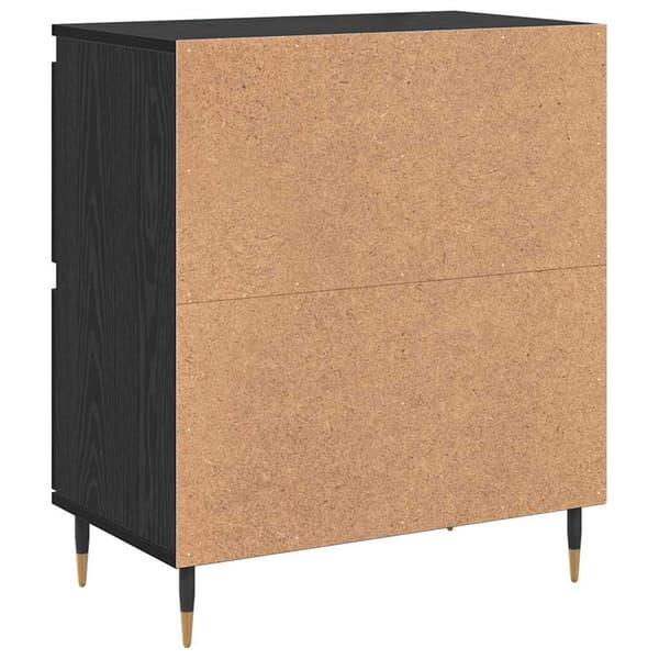 vidaXL Serviesskap Svart Eik 60 x 35 x 70 cm