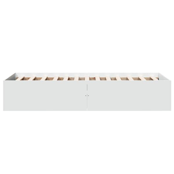 vidaXL Sängram vit 75x190 cm konstruerat trä
