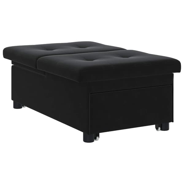 vidaXL Soffsäng Svart 194 x 67 x 82 cm Sammet
