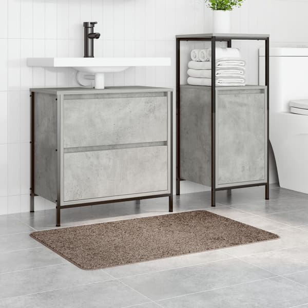 vidaXL Badmatta Brun 60 x 90 cm Polypropylen