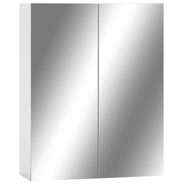 vidaXL Speilskap til baderom hvit 60x15x75 cm MDF