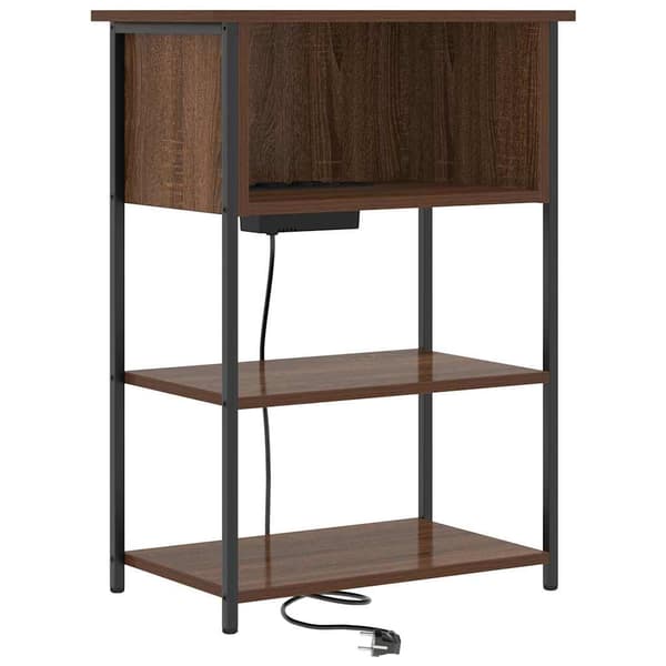 vidaXL Nattbordskap Brun Eik 55 x 31 x 76 cm Konstruert tre
