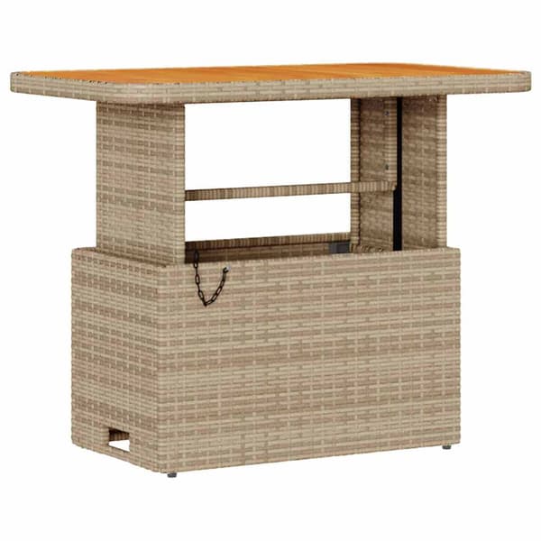 vidaXL Trädgårdsmöbelset Beige konstrotting