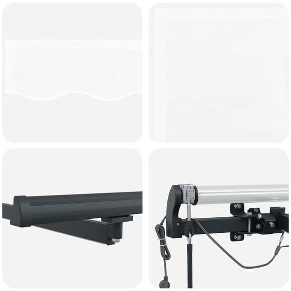 vidaXL Markis tyg med Vit 450 × 350 cm Polyester