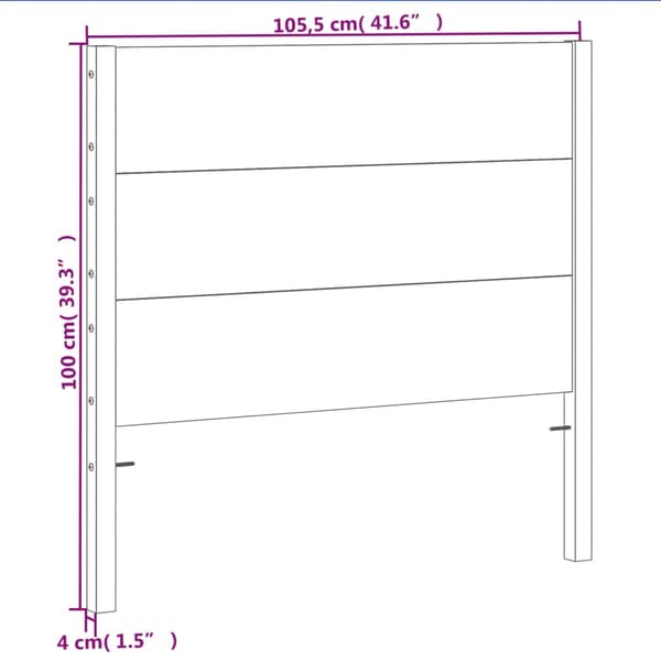 vidaXL Hodegavl voksbrun 100 cm heltre furu