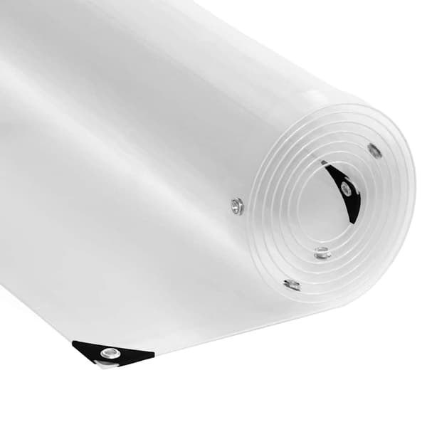 vidaXL Klar presenning med maljer 5x10 m PVC