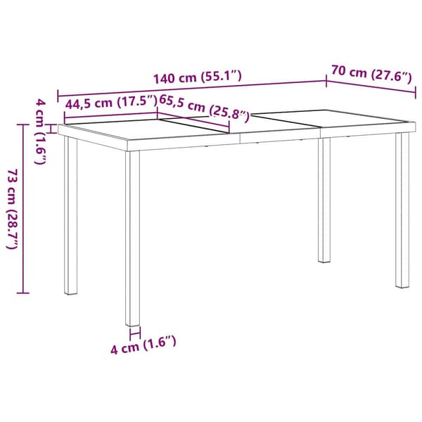 vidaXL Hage Spisegruppe 5 pcs Svart polyrotting