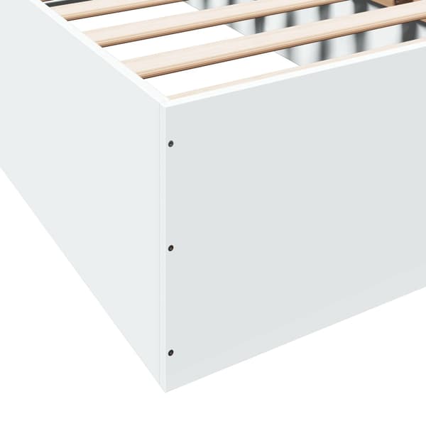vidaXL Sängram vit 90x190 cm konstruerat trä