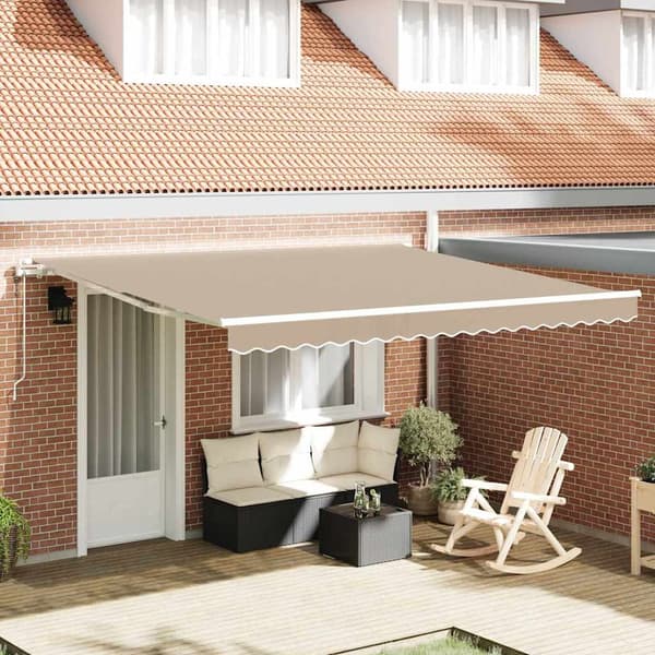vidaXL Innvendbar Markise 400 × 300 cm Beige