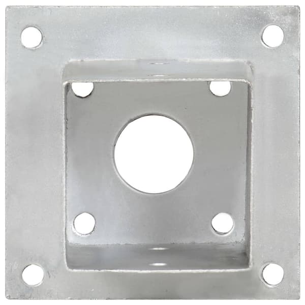 vidaXL Stolpfot 4 st galvaniserad metall 91 mm