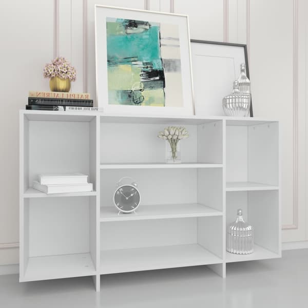 vidaXL Skänk vit 120x30x75 cm konstruerat trä