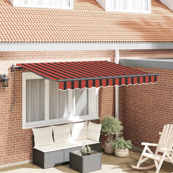 vidaXL Infällbar Markis Brun 250 x 200 cm Polyester och aluminium