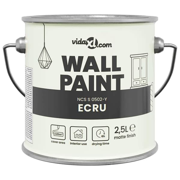vidaXL Väggfärg Brun 2,5 L Väggprint