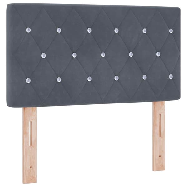 vidaXL Huvudgavel Mörkgrå 80 cm Sammet