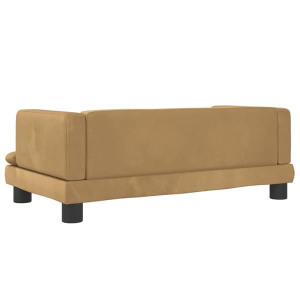 vidaXL Hundbädd brun 80x45x30 cm sammet