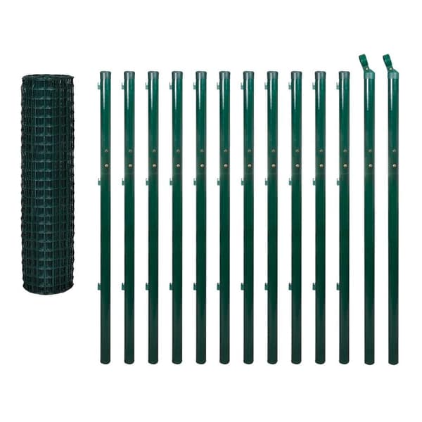 vidaXL Eurofence stål 25x1,7 m grön