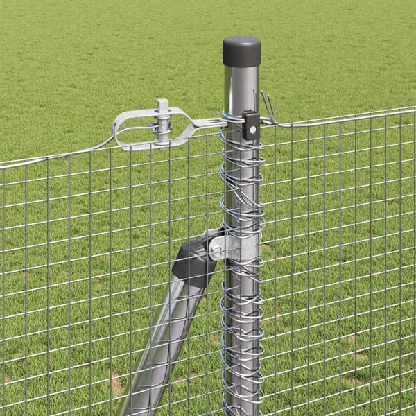 vidaXL Gjerde med innlegg. sølv 1.6 x 10 m Stål