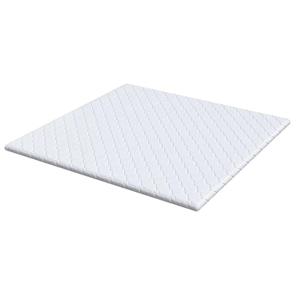 vidaXL Kokostopper Vit 200 x 200 cm Jacquardtyg