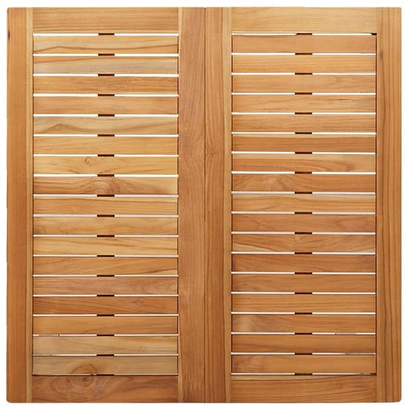 vidaXL Utomhusmatbord 5 pcs Brun Massivt teakträ