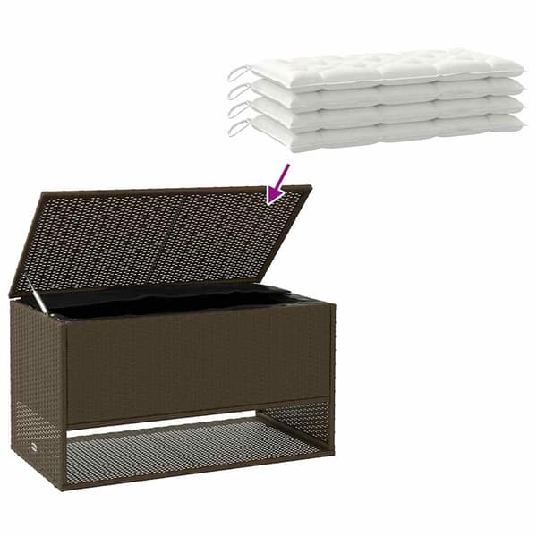 vidaXL Kuddlåda utomhus brun 100x55x55,5 cm konstrotting