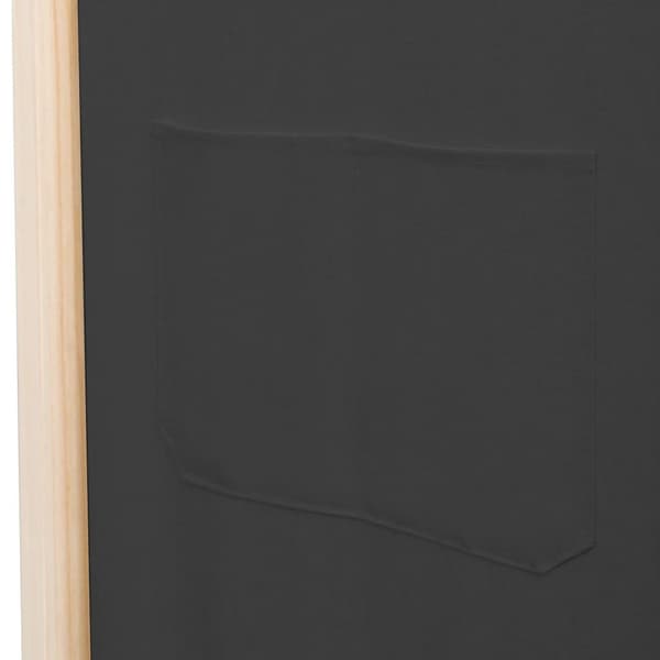 vidaXL Romdeler 5 paneler grå 200x170x4 cm stoff