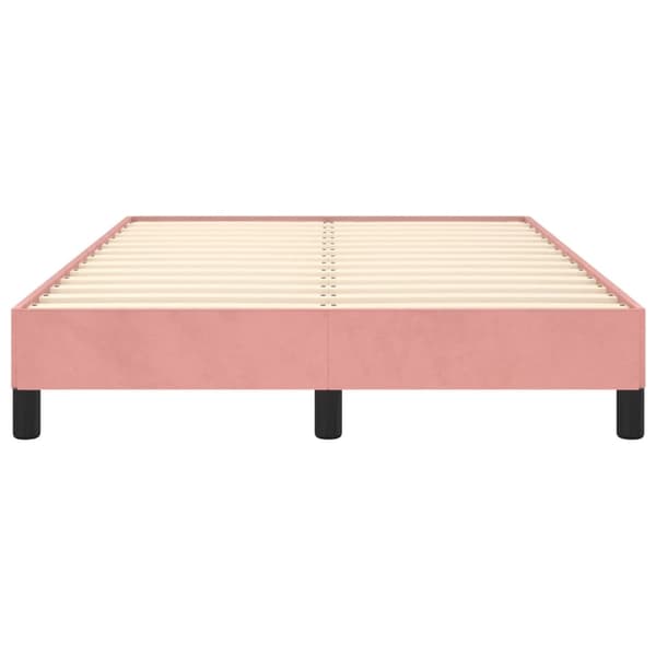 vidaXL Sängram rosa 120x190 cm Sammet