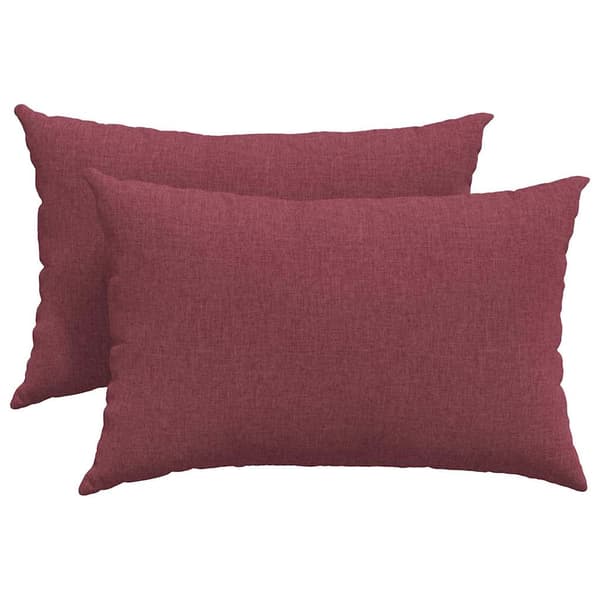 vidaXL Soffkuddar 2 st Vinröd 60 x 40 cm tyg