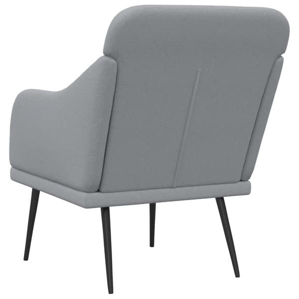 vidaXL Fåtölj ljusgrå 63x76x80 cm tyg