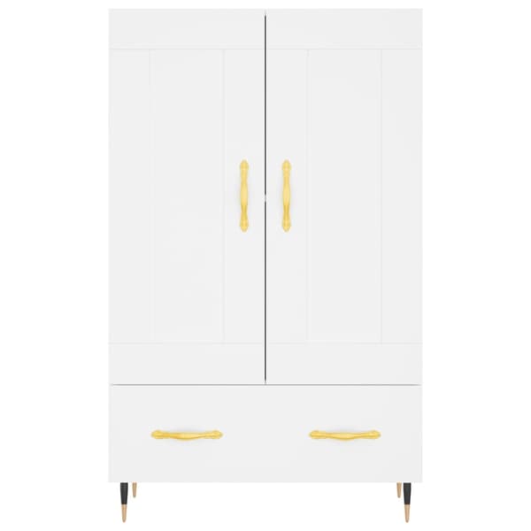 vidaXL Highboard hvit 69,5x31x115 cm konstruert tre