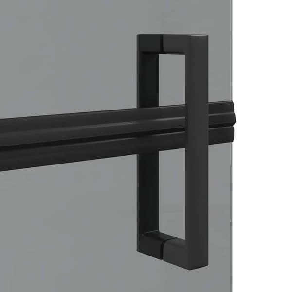 vidaXL Walk-In duschvägg Svart 110 x 6,5 x 190 cm