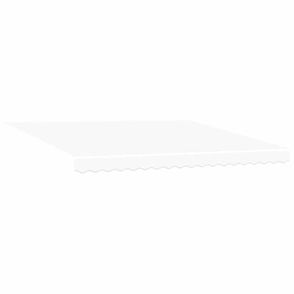 vidaXL Utfällbar markis Vit 400 × 300 cm Tyger och Stål