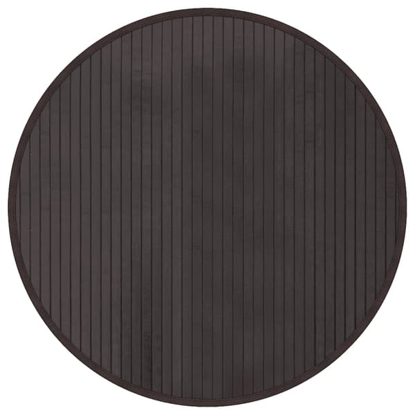 vidaXL Teppe rund mørkebrun 60 cm bambus