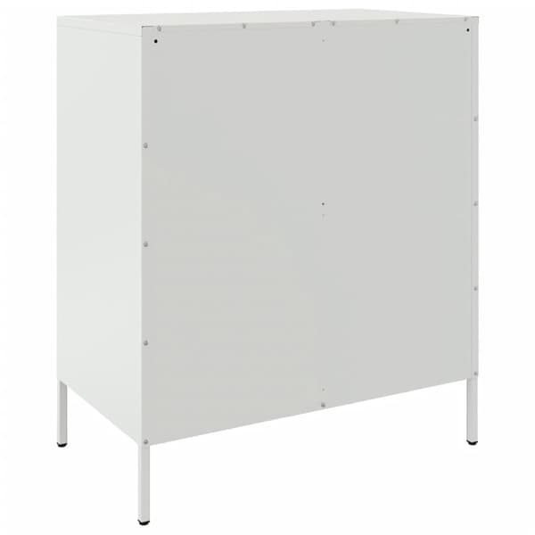vidaXL Skänk vit 68x39x79 cm stål
