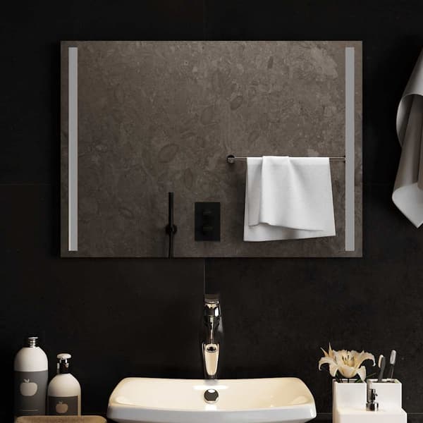 vidaXL Badrumsspegel LED 70x50 cm