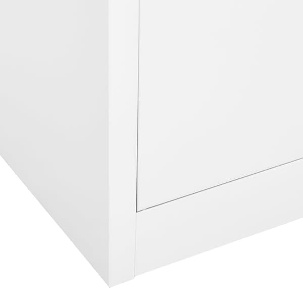 vidaXL Dokumentskåp vit 90x40x180 cm stål