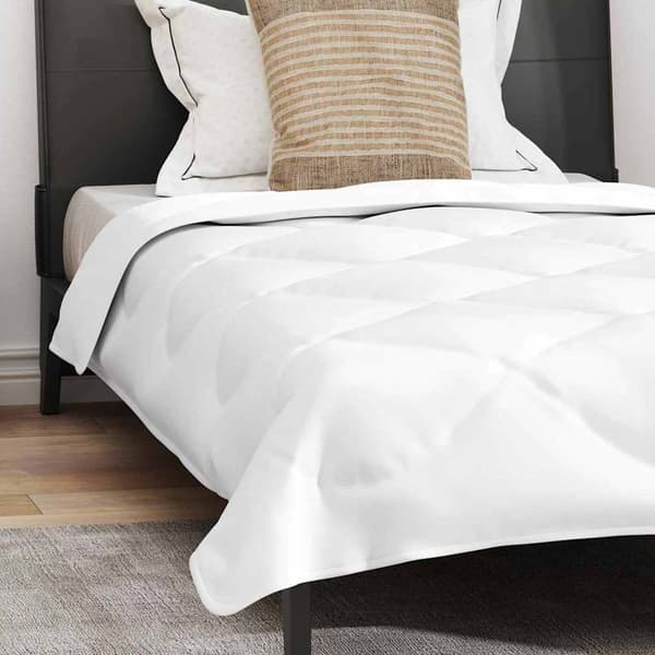 vidaXL Duntäcke med kudde med kudde 2 pcs Vit Mikrofiber