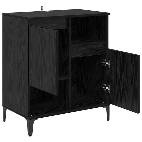 vidaXL Serviesskap Svart Eik 60 x 35 x 70 cm Konstruert tre